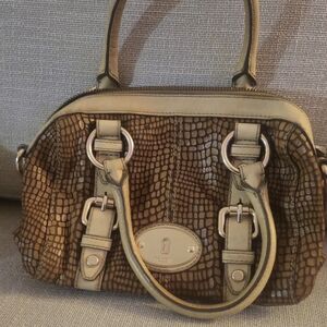 Snakeskin Fossil satchel Bag
